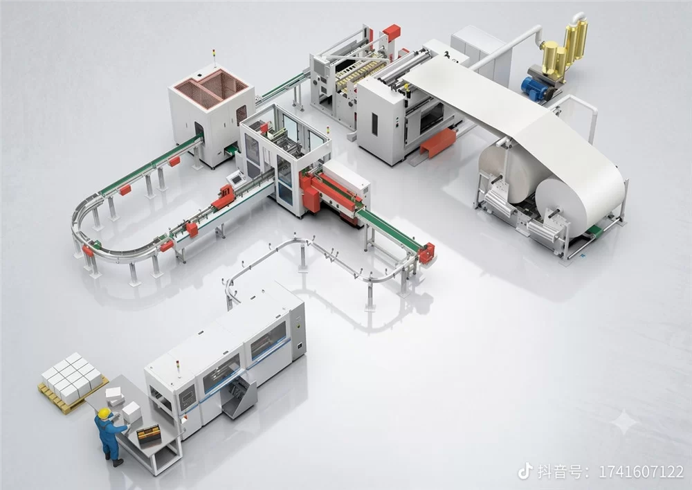 7-Lane Automatic Soft Pack Facial Tissue Production Line