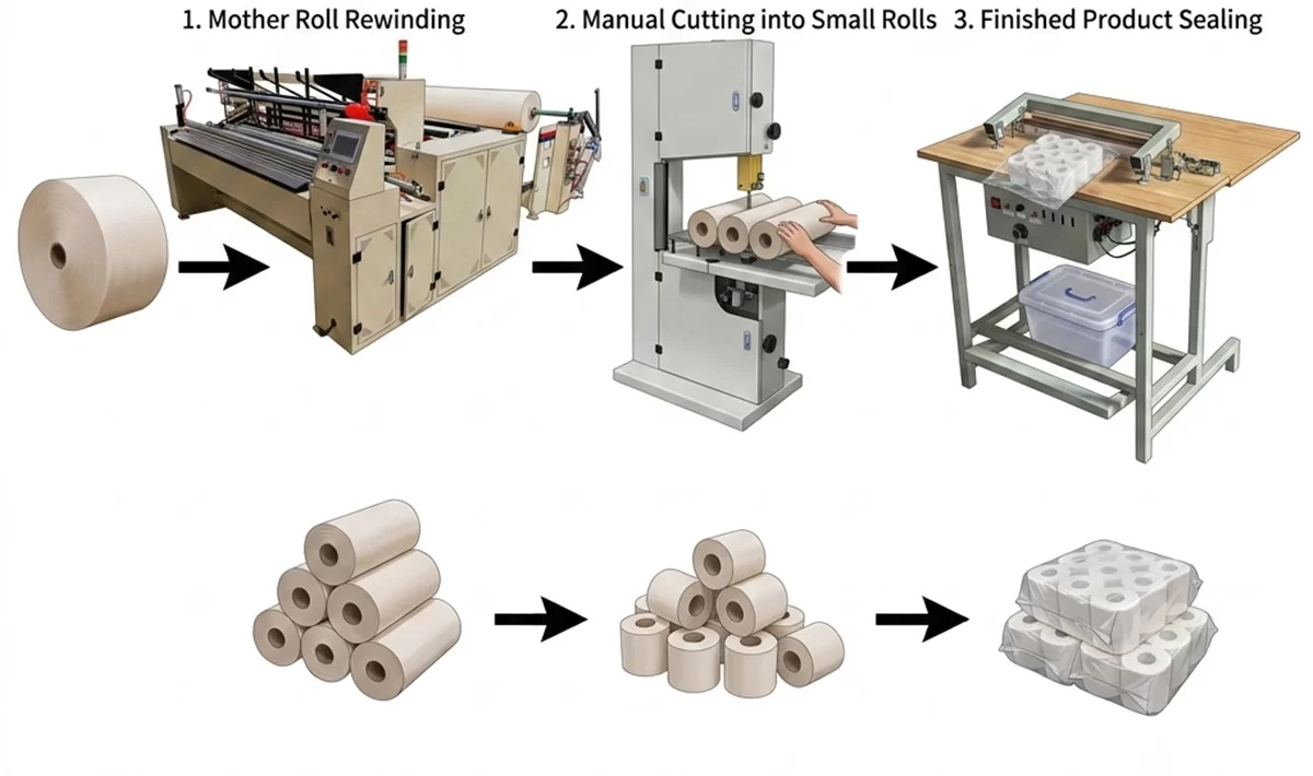 2200 Semi-Automatic Toilet Paper Production Line